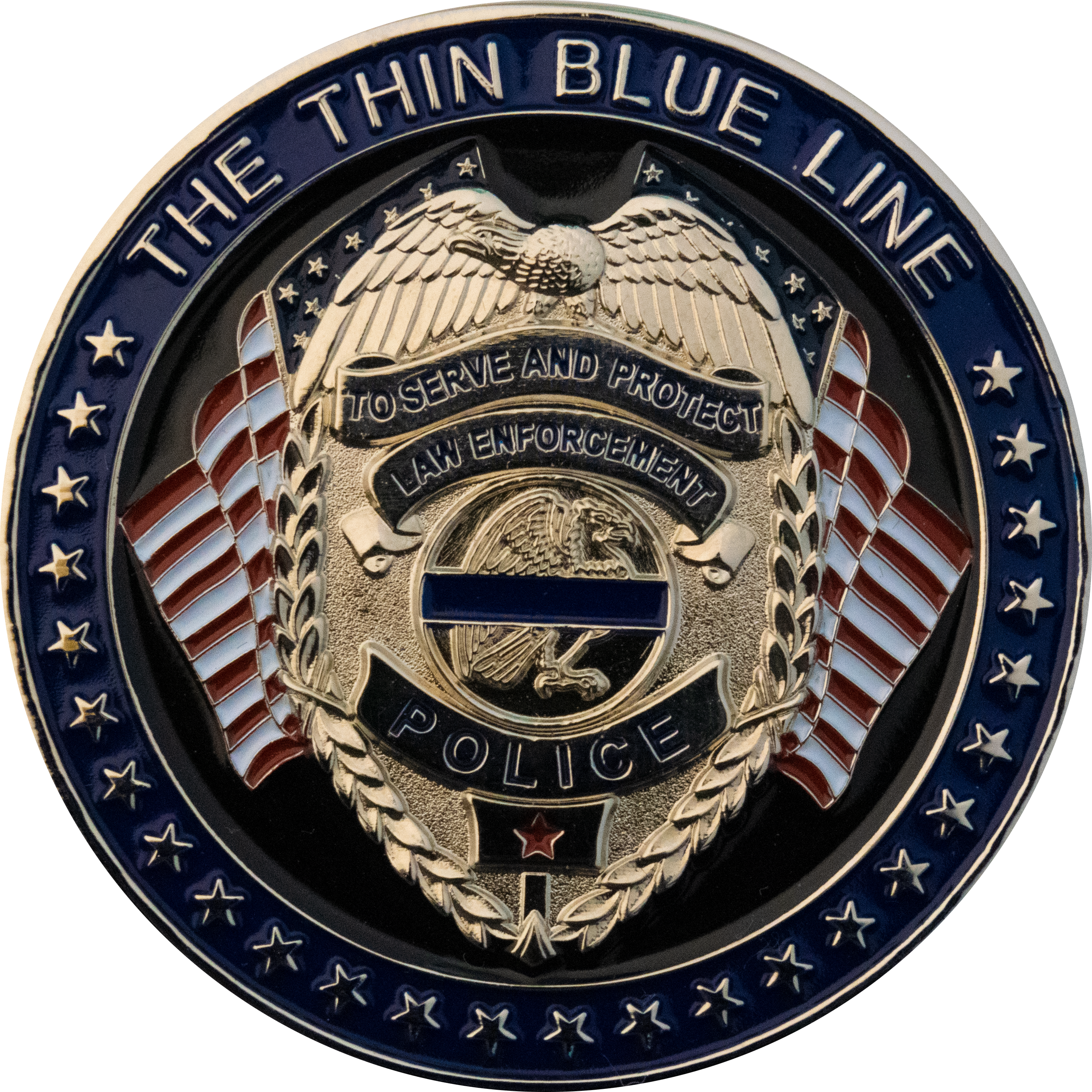 Thin Blue Line Challenge Coin